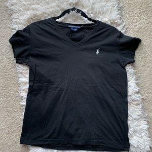 V-neck T-shirt Ralph Lauren sport black